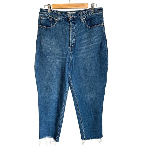 Free People Button Fly Straight leg Fray Style 6185-16515125 Size 31 - Picture 1 of 9